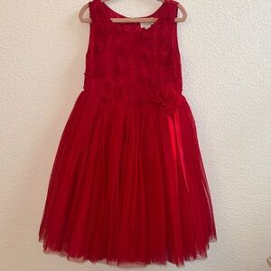 The Children's Place Red Floral Kids Dress